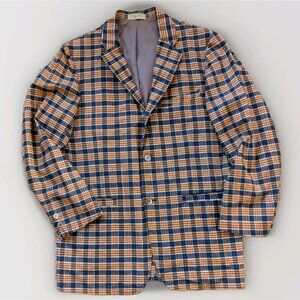 Vintage House of Walsh Madras Blazer 40R Hand Woven India Ivy League Jacket Trad